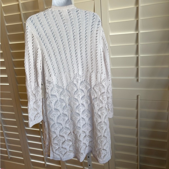 Chico's White Open-Front Cardigan - Picture 3 of 3